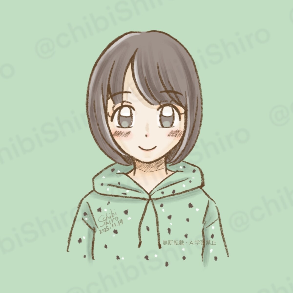 可愛く卵型の女の子アイコンイラストを描きます 卵型であなたの優しさ溢れるアイコンを イメージ3