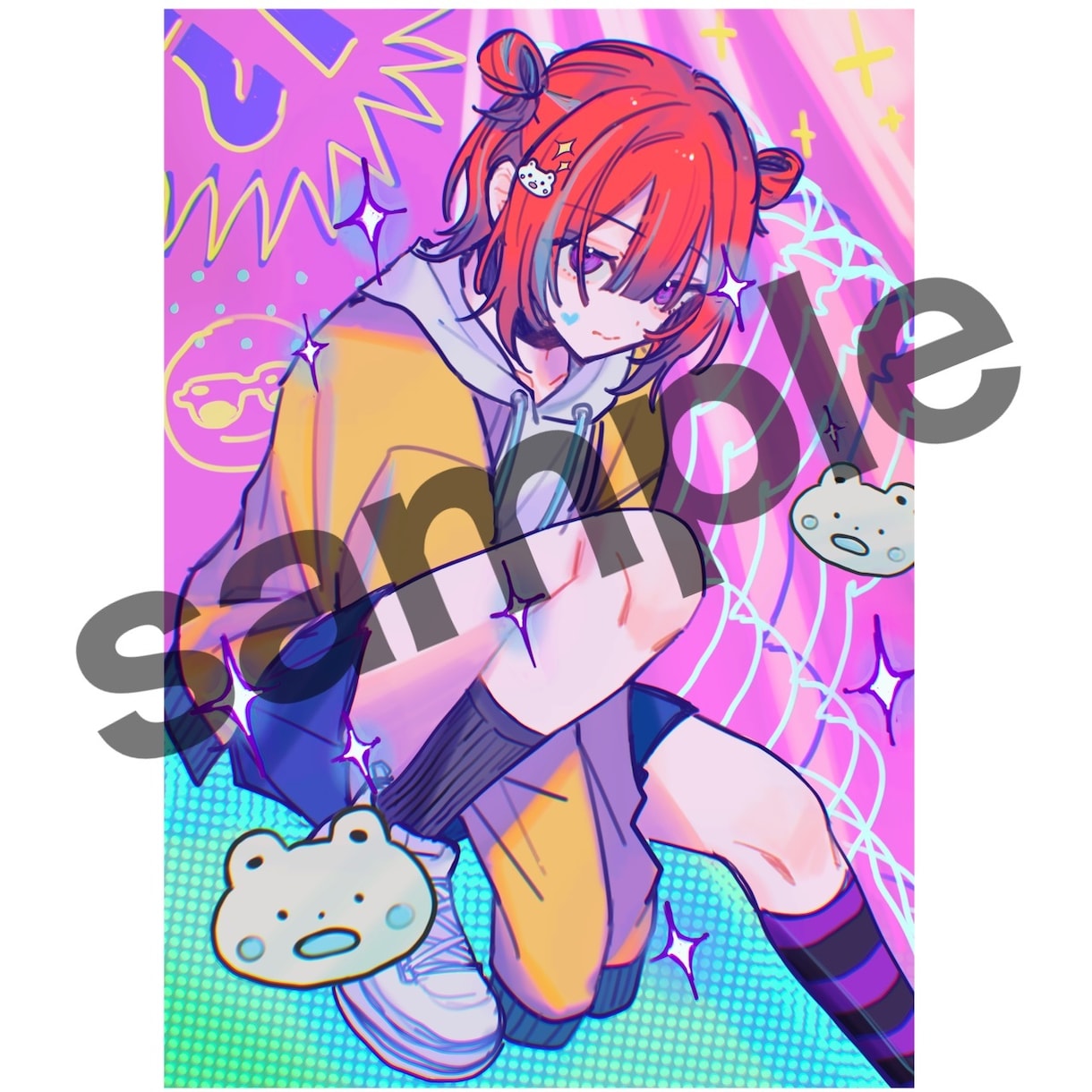 かわいい女の子男の子のSNSアイコン描きます 3件先着実績作りのため1500円からご依頼受け付けております イメージ3