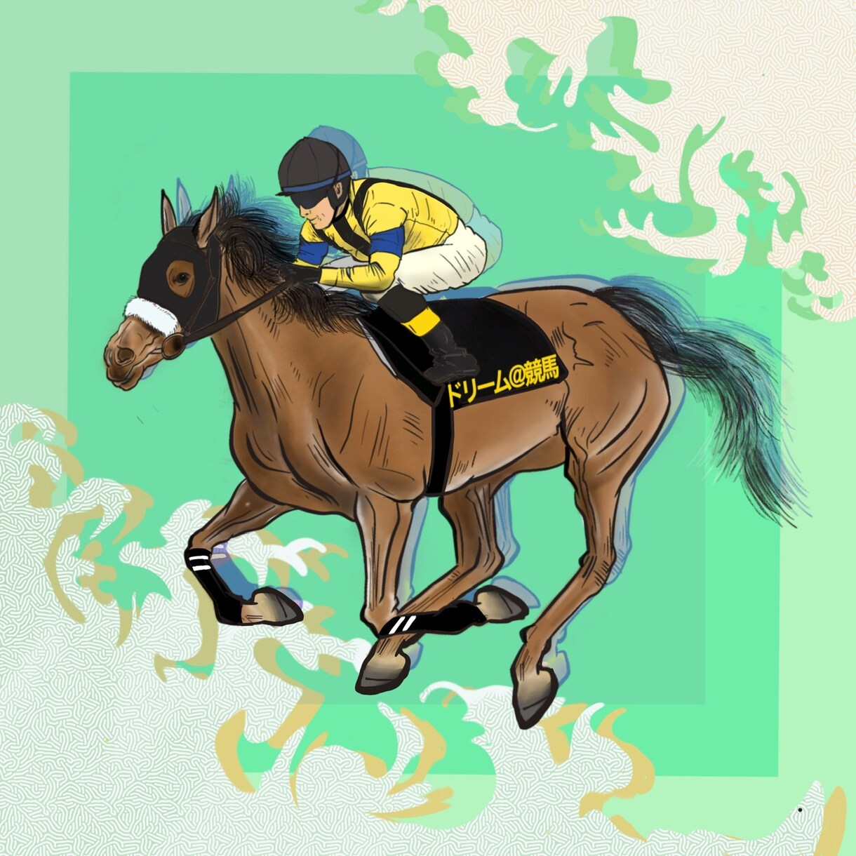 推し馬をイラストに！競走馬のイラスト描きます 競馬好きイラストレーターが制作します イメージ3