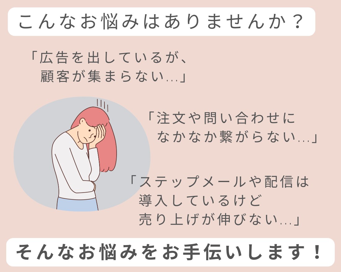 女性に響くステップメール・配信を作成します 女性の共感を呼び起こし、体験会・説明会の申込みupに繋げます イメージ2
