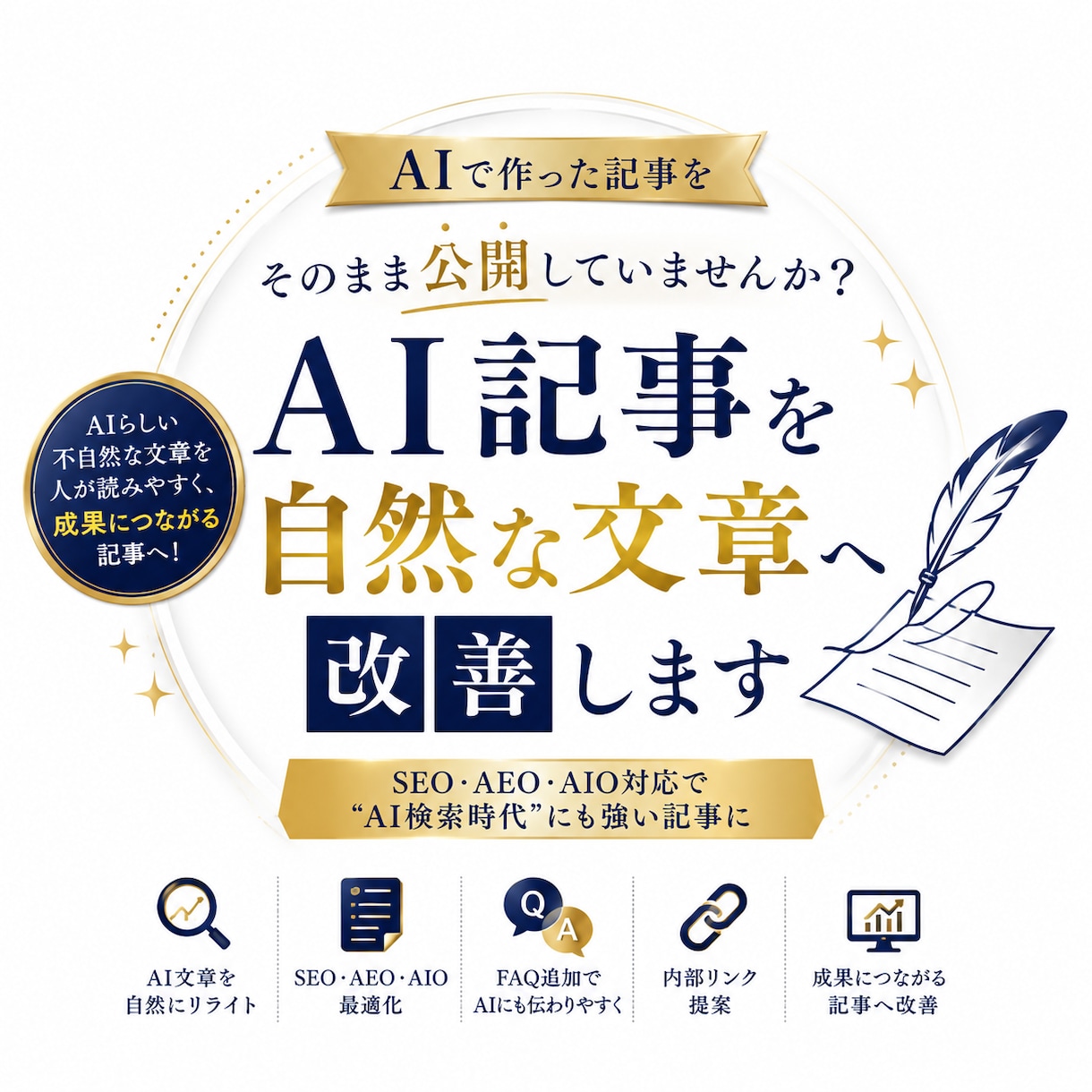 ChatGPT記事をSEO記事へ改善します AIで作った記事を、そのまま公開していませんか？ イメージ1