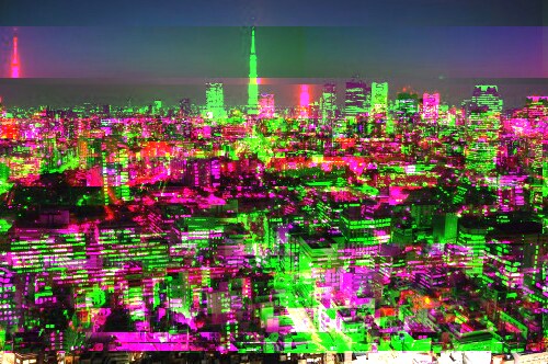 オシャレなグリッチアート風の加工をします 風景・人物写真を無秩序でオシャレなアートのように加工 イメージ1