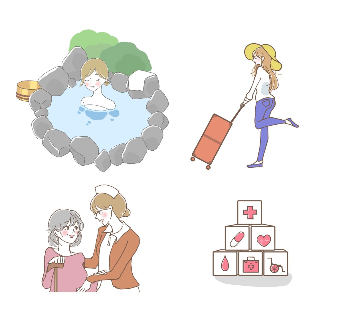 オシャレで女性的な商用カットイラストお描きします 美容医療保育など専門的で幅広いカットイラストお描きします イメージ9