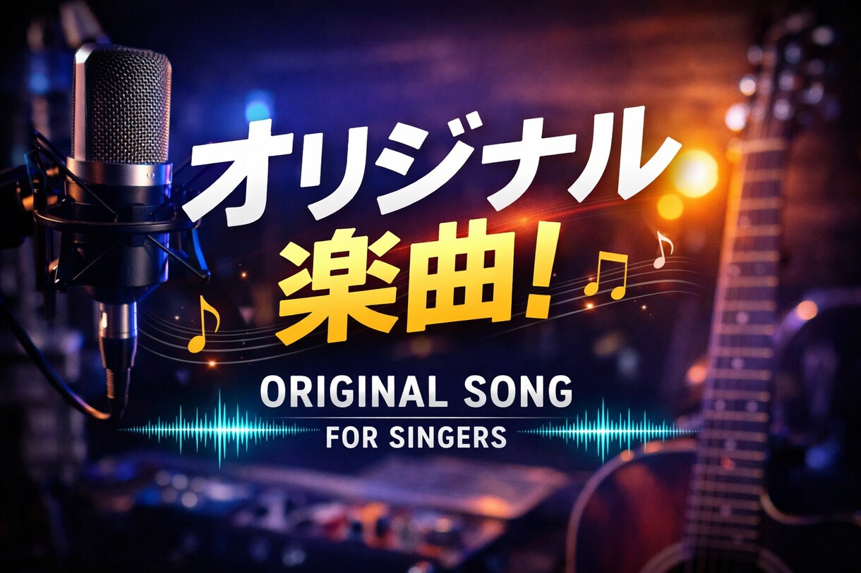 先着5名様！あなただけのオリジナル曲を制作します これから活動を始めるシンガー様向けに楽曲を制作いたします。 イメージ1