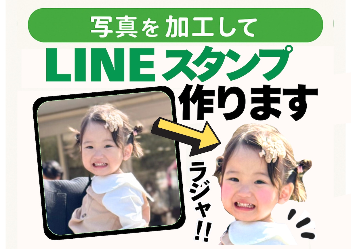 写真を加工してLINEスタンプをつくります お気に入りの写真、好きな言葉を可愛いlineスタンプに♪♪ イメージ1