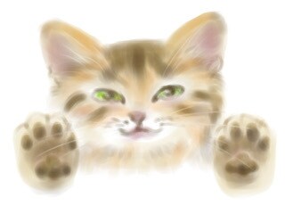 優しい水彩でネコちゃんのイラストを描きます 世界でたった一つのプレゼント、アイコン、額装などに！ イメージ3