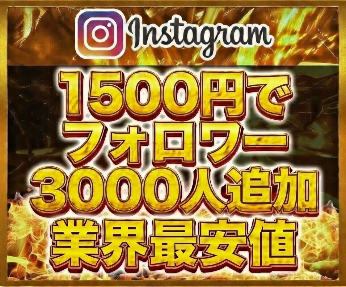 インスタフォロワーを3000人増加します 外国人フォロワー専門店だから激安！！！ イメージ1