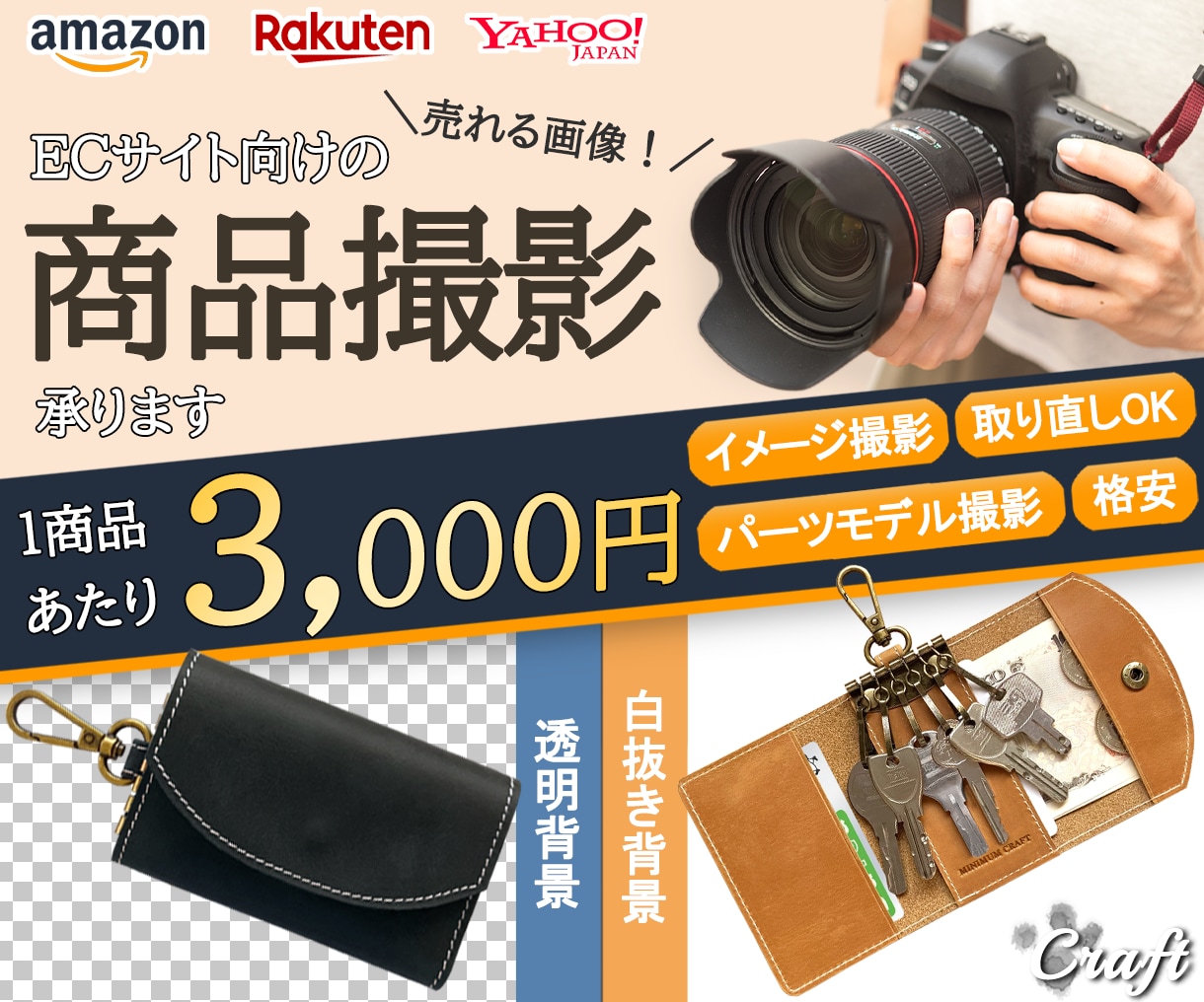 Amazon特化！商品画像用の撮影代行いたします 中国輸入やAmazon、楽天などの商品画像の写真撮影代行 イメージ1