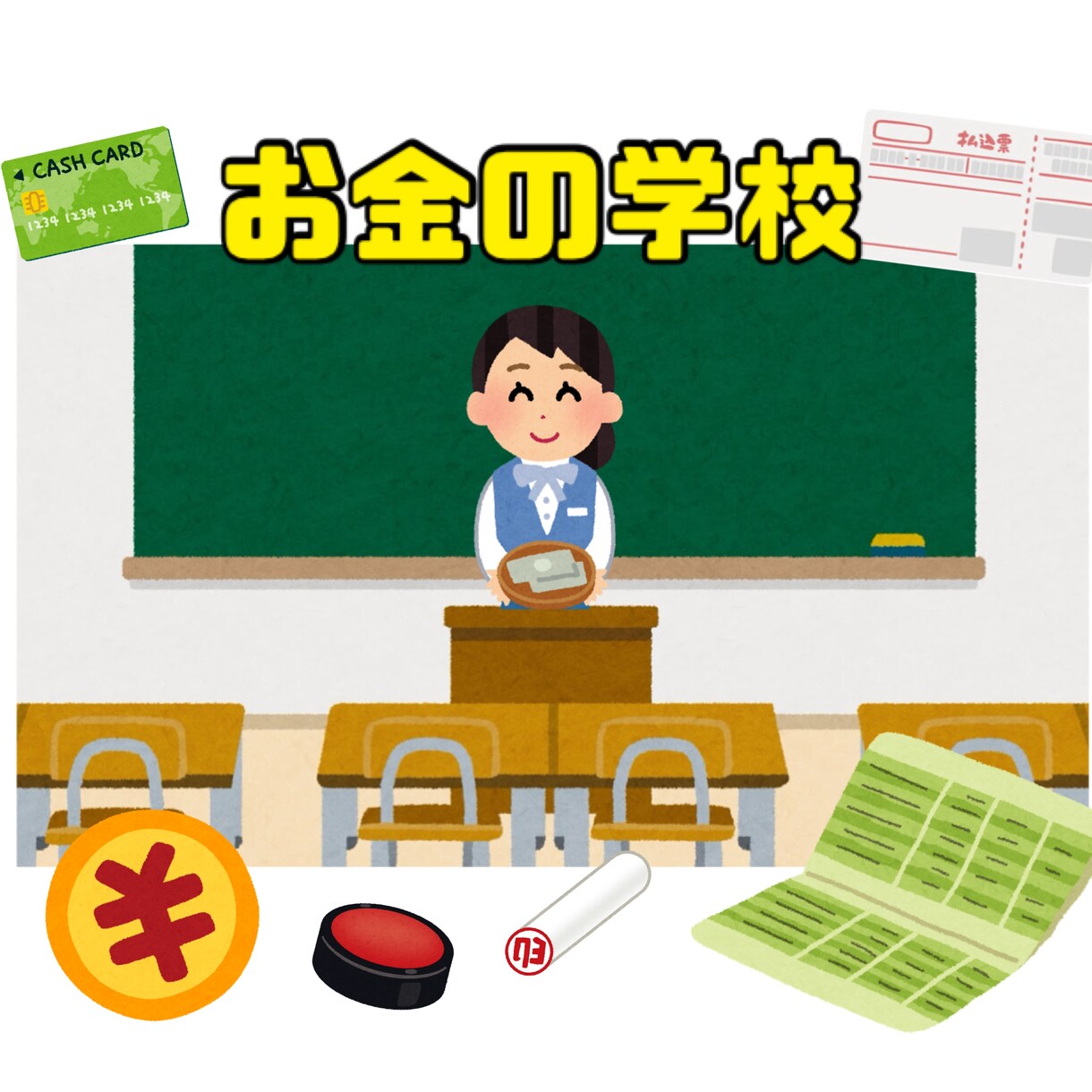 義務教育で教えてほしかったお金のことを教えます 保険　税金　年金　貯金　投資　口座開設　クレジットカード イメージ1