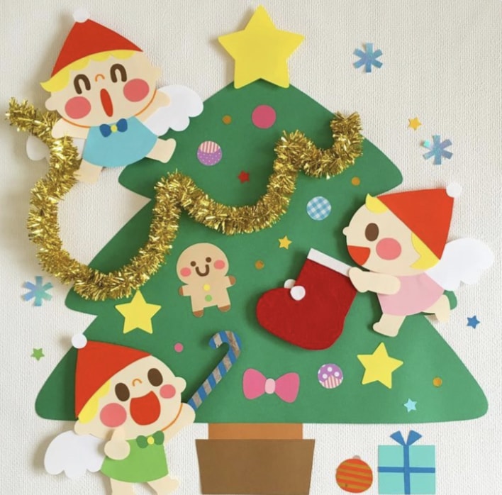 クリスマスの壁面を作ります 保育士、幼稚園教諭、子育てボランティア、子育て支援センター イメージ1