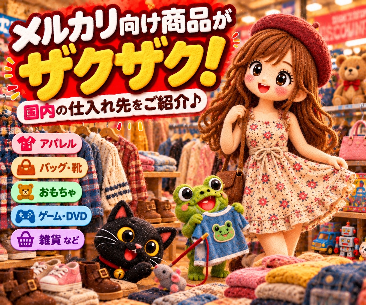 問屋仕入れ☆メルカリ副業の仕入れ先お教えします おまけ付き☆メルカリ販売する商品の仕入先知りたくないですか？ イメージ2