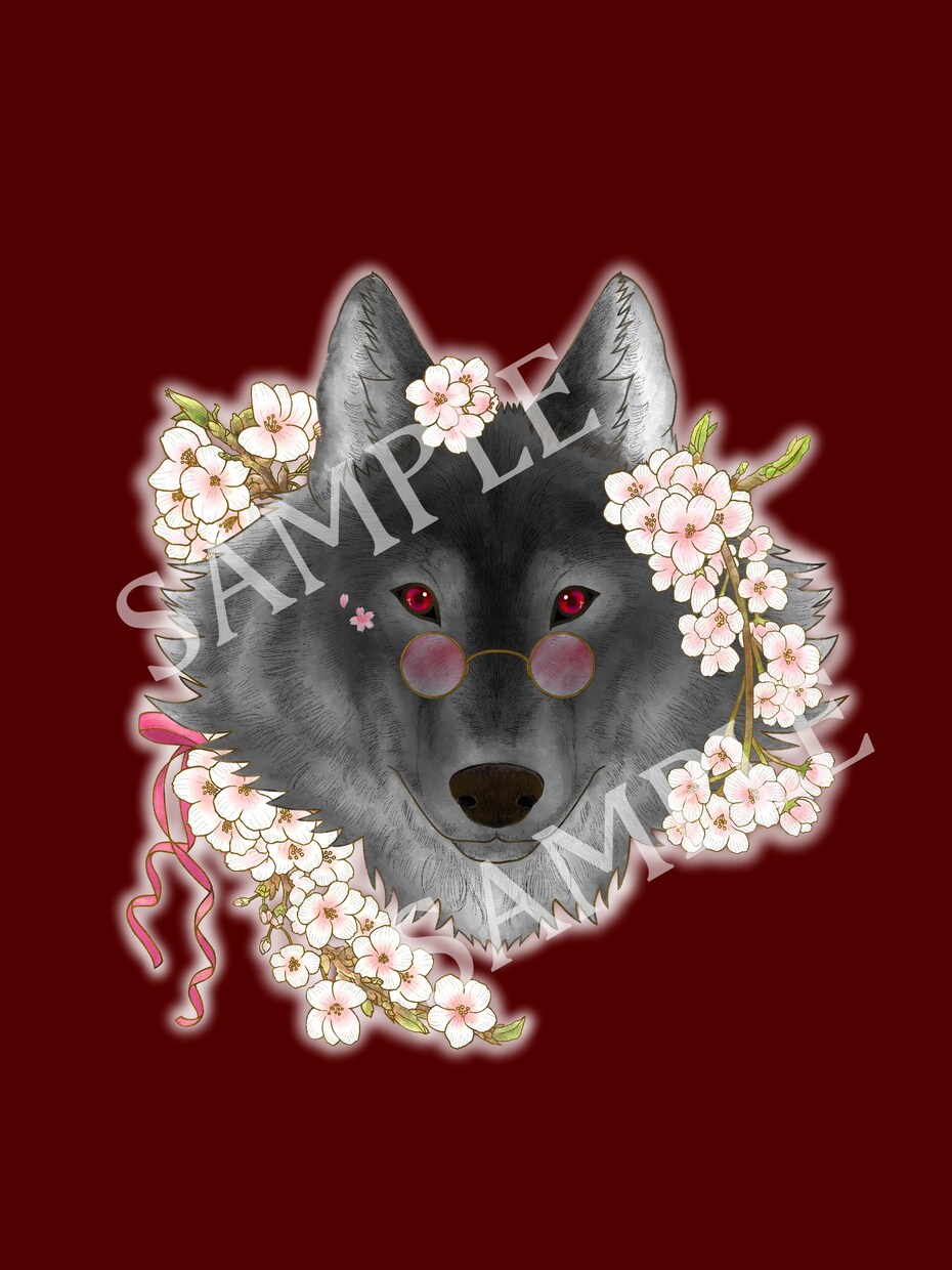 動物とお花のイラスト描きます お好きな動物やペットの子をお好きなお花と組み合わせて描きます イメージ3