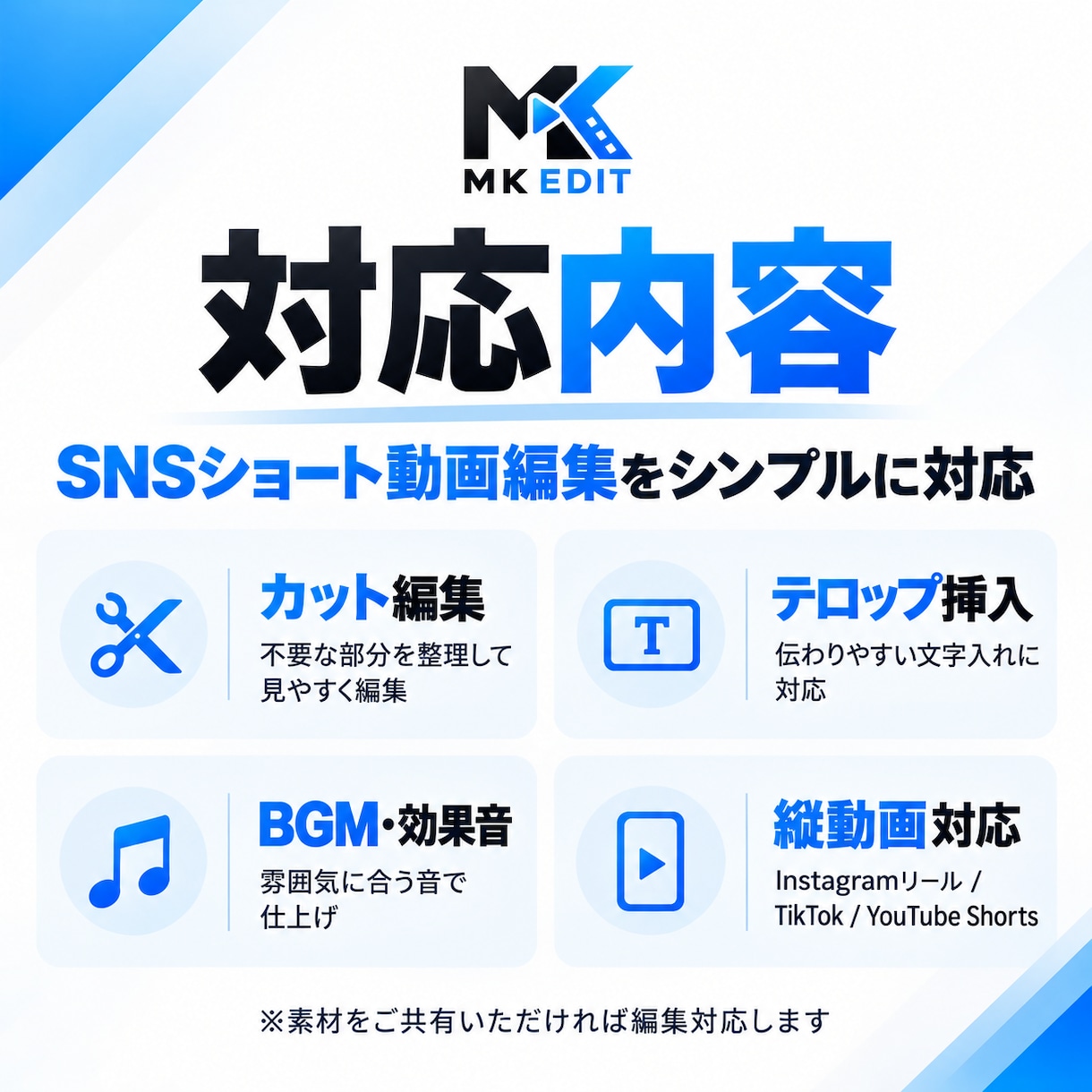 SNS向けショート動画を丁寧に編集します リール・TikTok・Vlogなど幅広いジャンルに対応 イメージ2