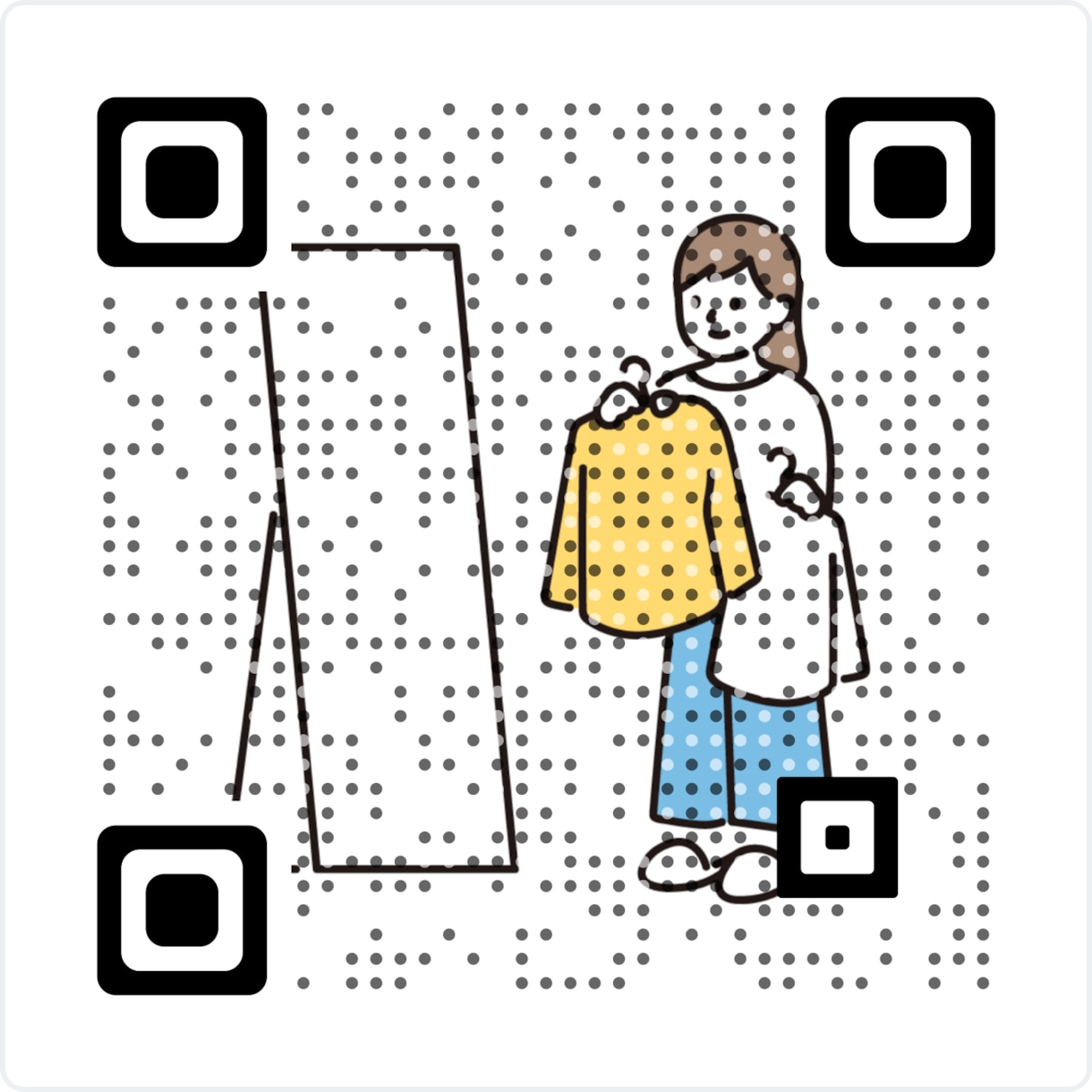 イラスト重ねQRコード作成します お好みのイラストに、ご指定の割合でQRコードを重ねれます。 イメージ2