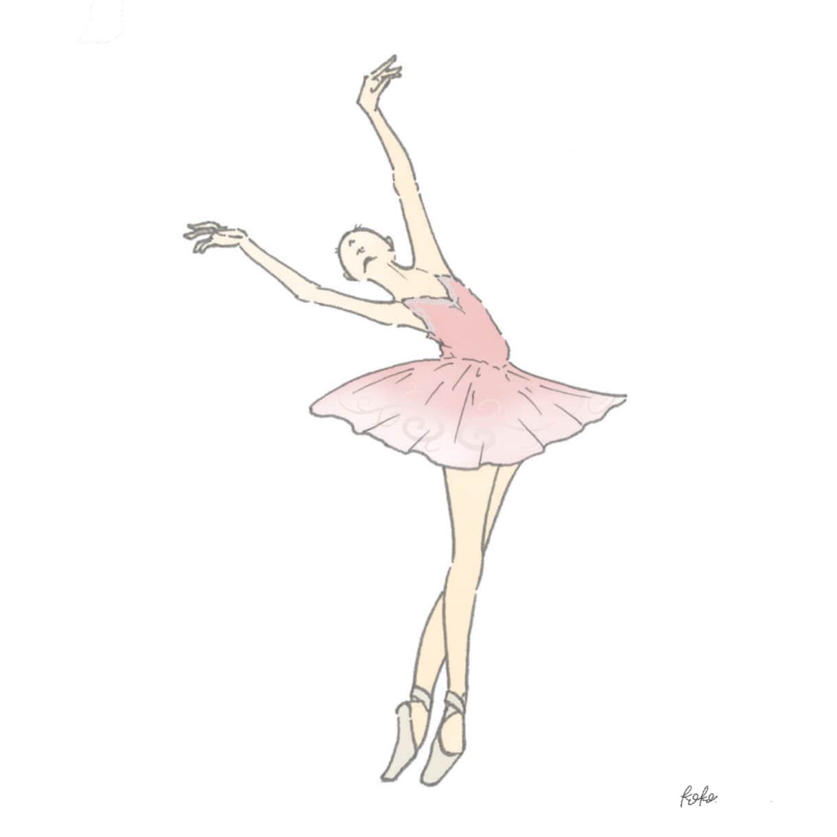 商用可・短納期｜バレエイラストを描きます バレエ経験者が描く｜美しさを惹き立てる心ときめくイラスト イメージ2