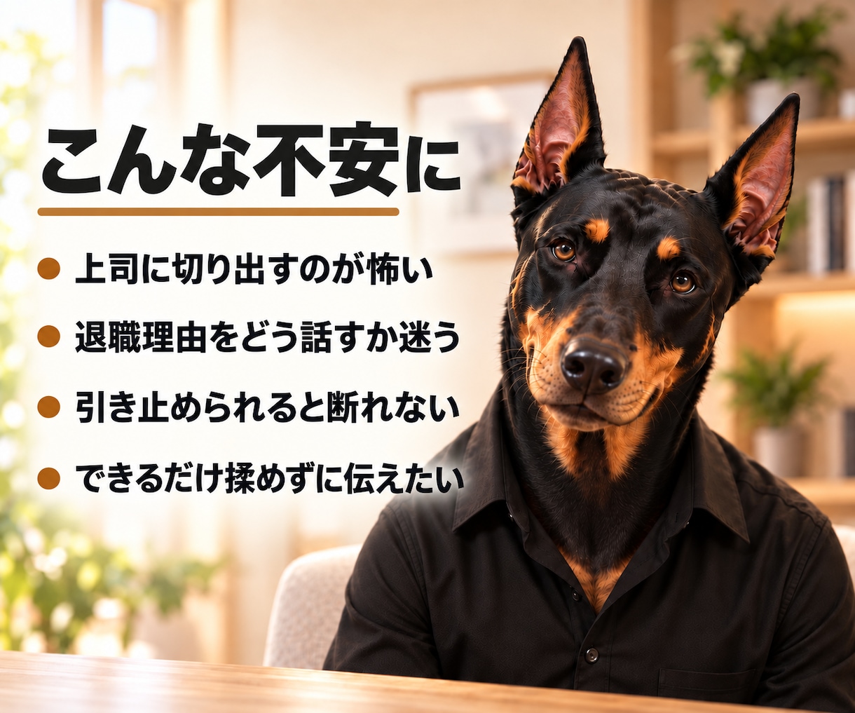 自分で退職を伝えるための準備を整えます 切り出し方・退職理由・引き止め対応まで準備 イメージ2