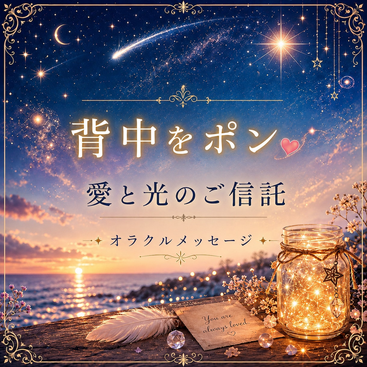 背中をポン❣️『愛♡』と『光✨』ご神託お届けします 潜む不安を超える力を授けるご神託♡待機中なら爆速ツーオラクル イメージ1