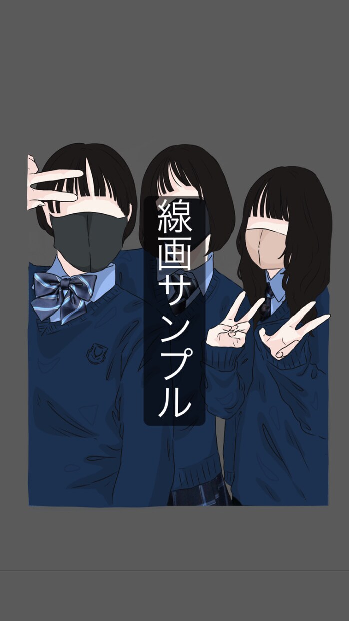 主に線画（夢絵 似顔絵○）を お書きします アイコン用、お友達へのプレゼント用、カップルでの記念日用など イメージ3