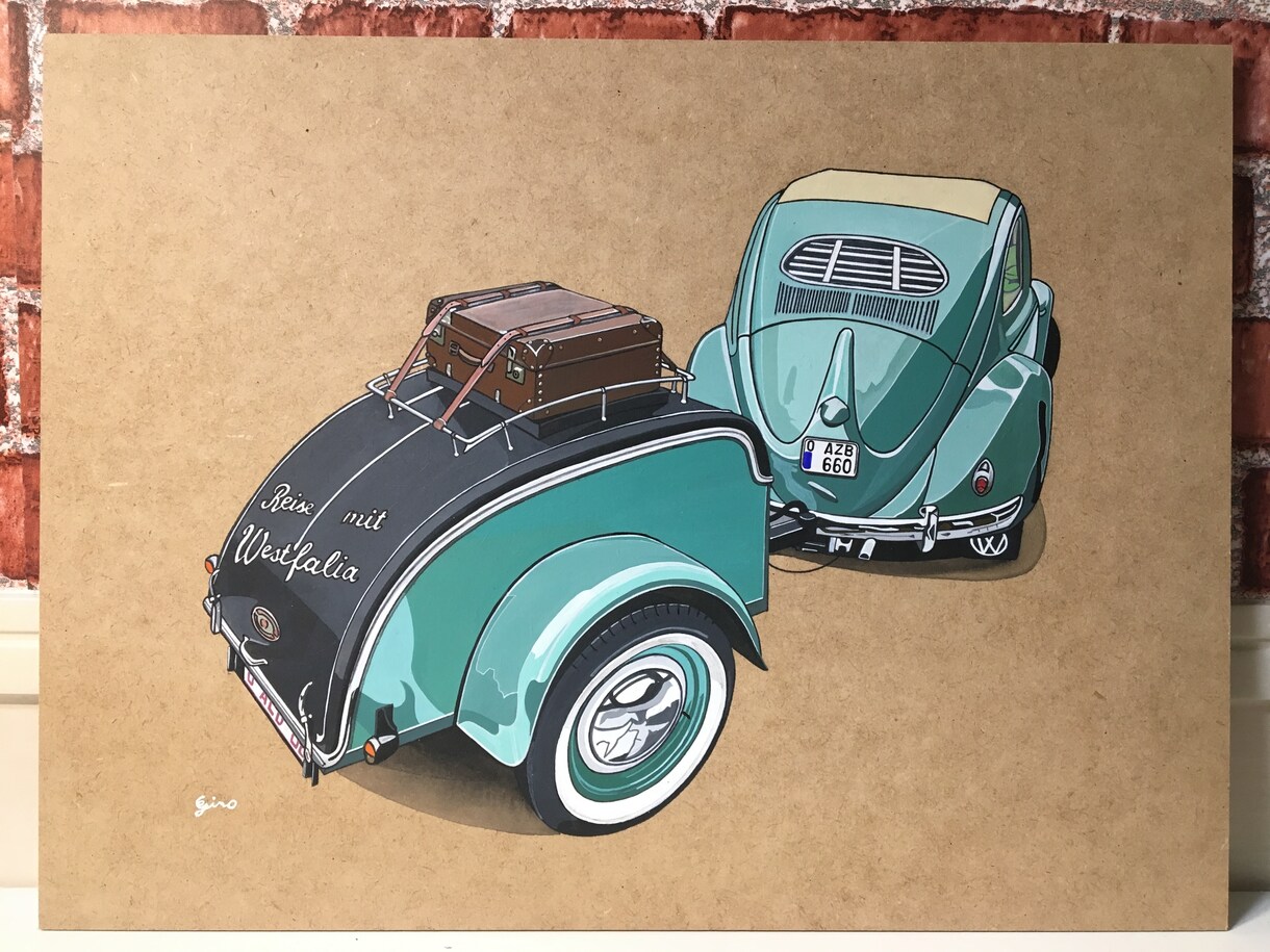 あなたの愛車を描きます 車　バイクをイラストにしてお部屋のインテリアにしませんか イメージ2