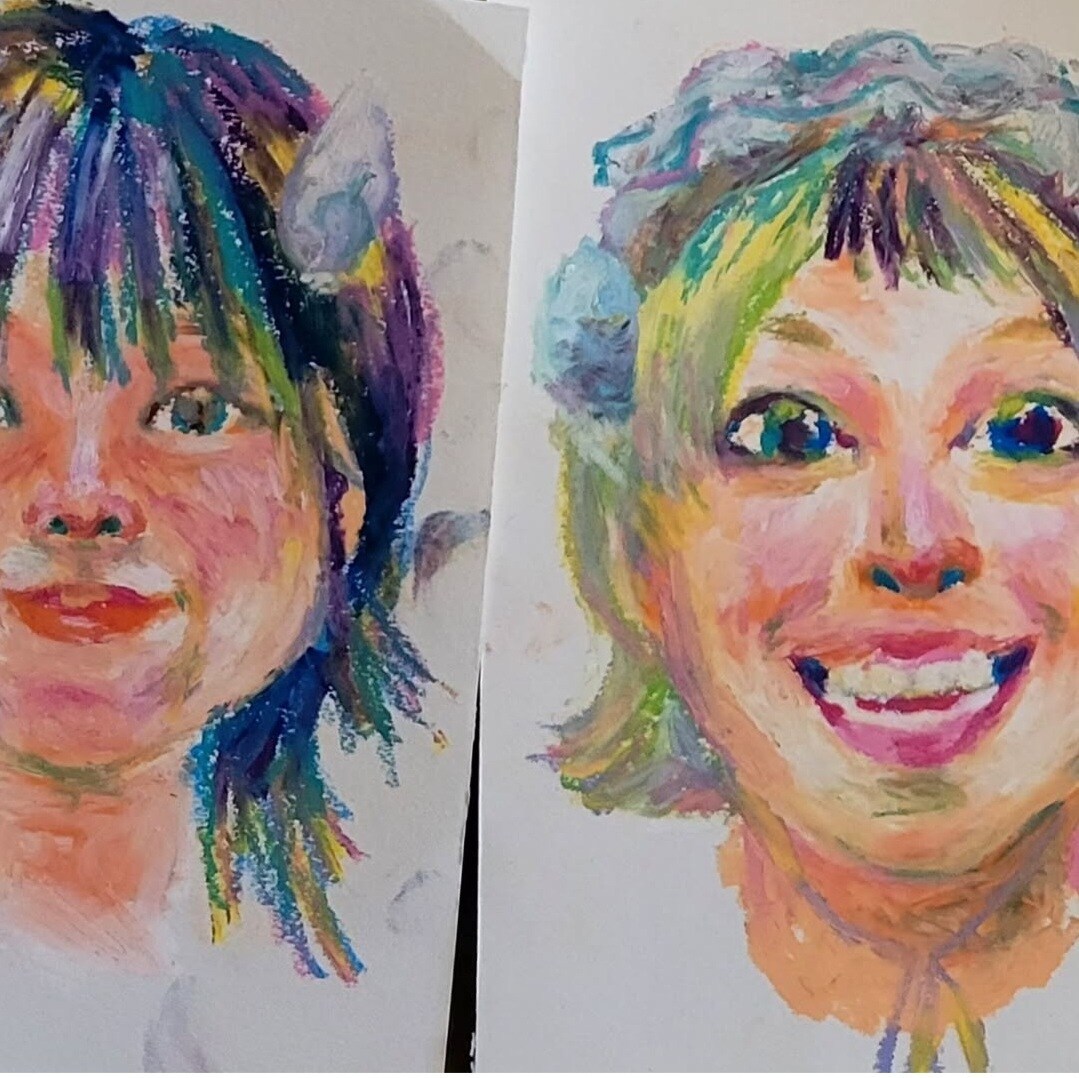 クレヨンでカラフルな似顔絵描きます ウェディング、記念日、プレゼント等！世界に1つの贈り物に！ イメージ1