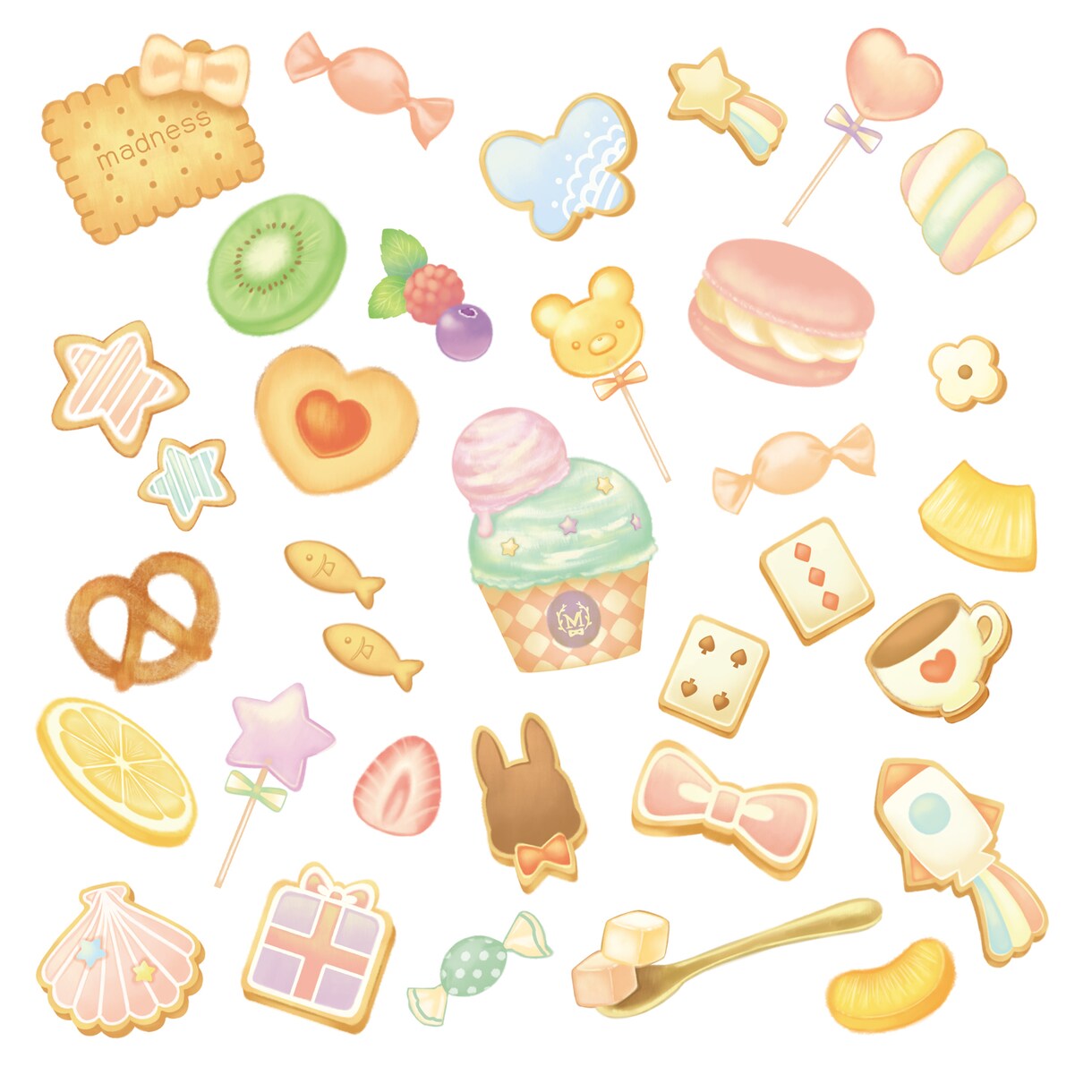 動物とお菓子のイラストを制作いたします SNSアイコンやプレゼントに* イメージ2