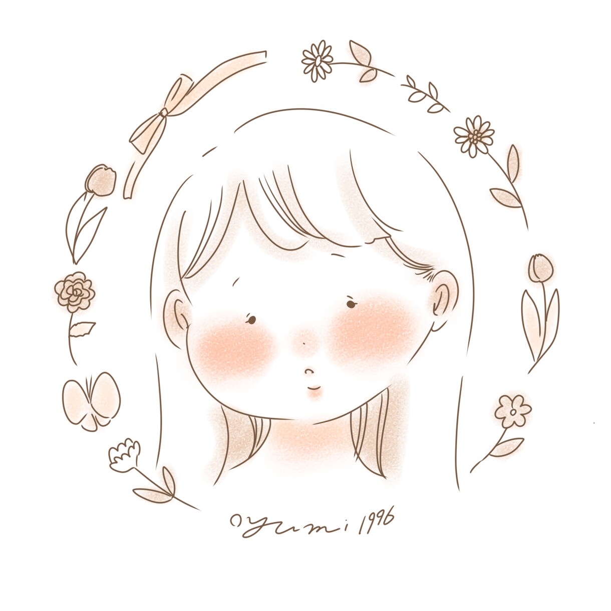 シンプルな似顔絵、アイコンをお描きします SNS、プロフィール画像、ゆるふわイラスト イメージ6