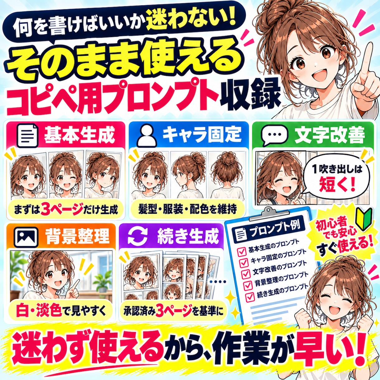 初心者が原稿からAI漫画自動作成ガイド提供します SNS・LP・Kindle・幅広く使えるテンプレ丸ごと収録 イメージ6
