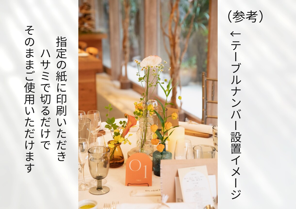 結婚式のお洒落なアーチ型ペーパーアイテム作れます テーブルナンバー・ドリンクメニュー・受付説明書・キャンバス イメージ3