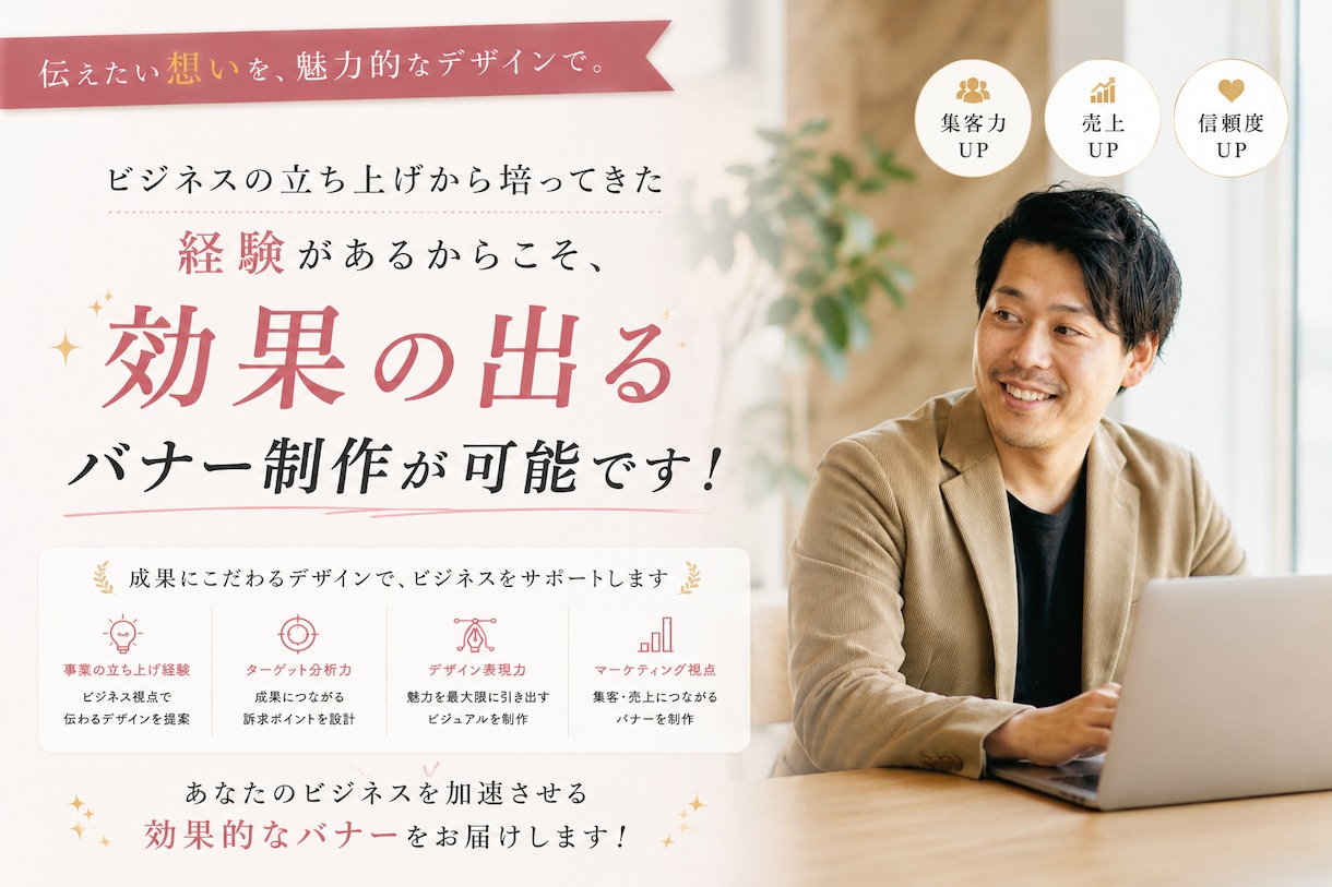 売上＆集客に繋がるバナー＆ヘッダー画像を制作します 多種多様なデザインの広告バナーを作成致します。 イメージ4
