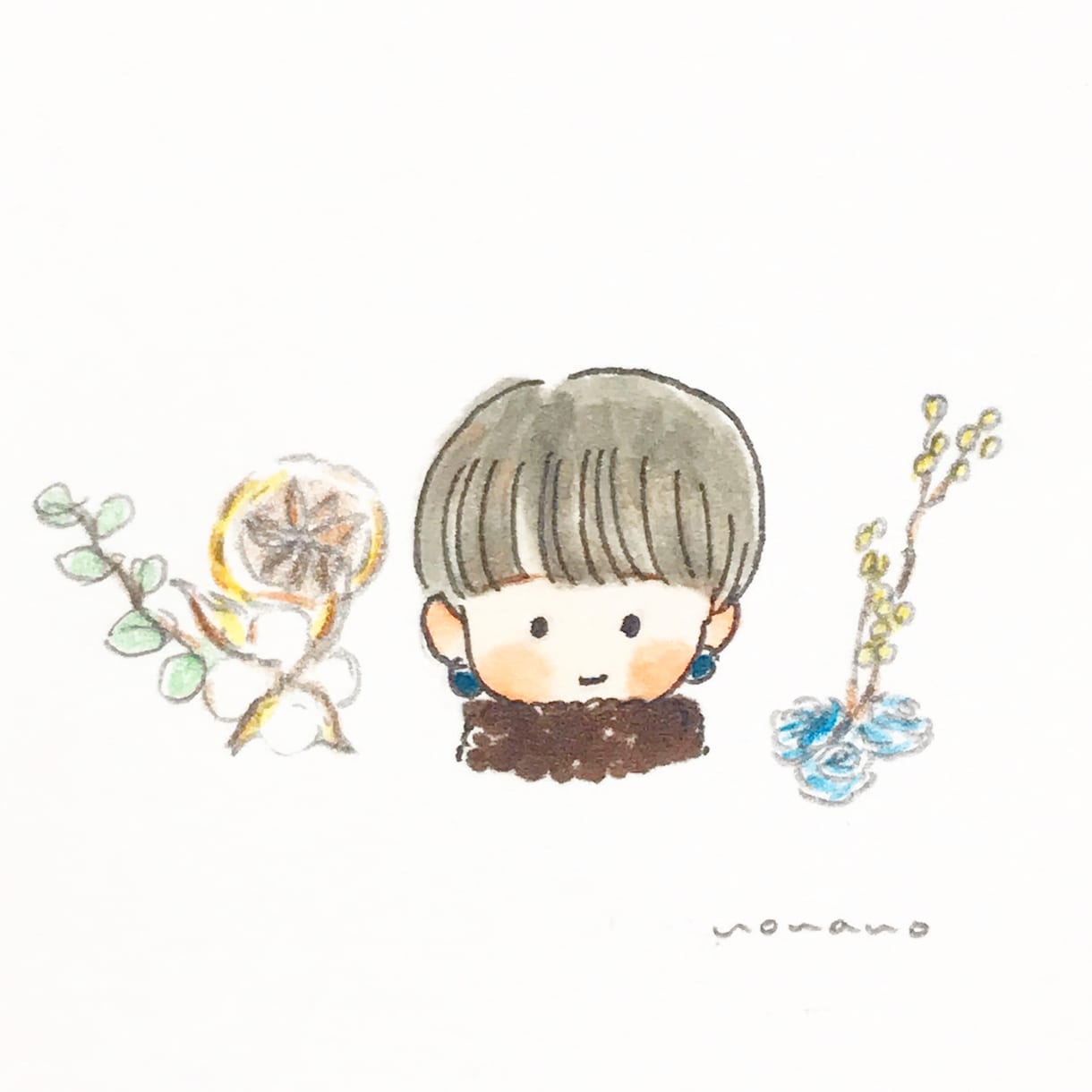SNSで使えるイラスト☺︎ゆるっと描きます アイコンにいかがですか？ほんわか、柔らかいタッチで描きます！ イメージ2