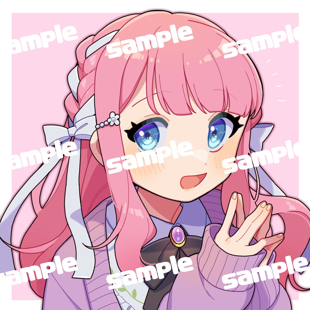 バストアップアイコン作成致します 頭〜バストアップまでのイラスト作成致します イメージ5