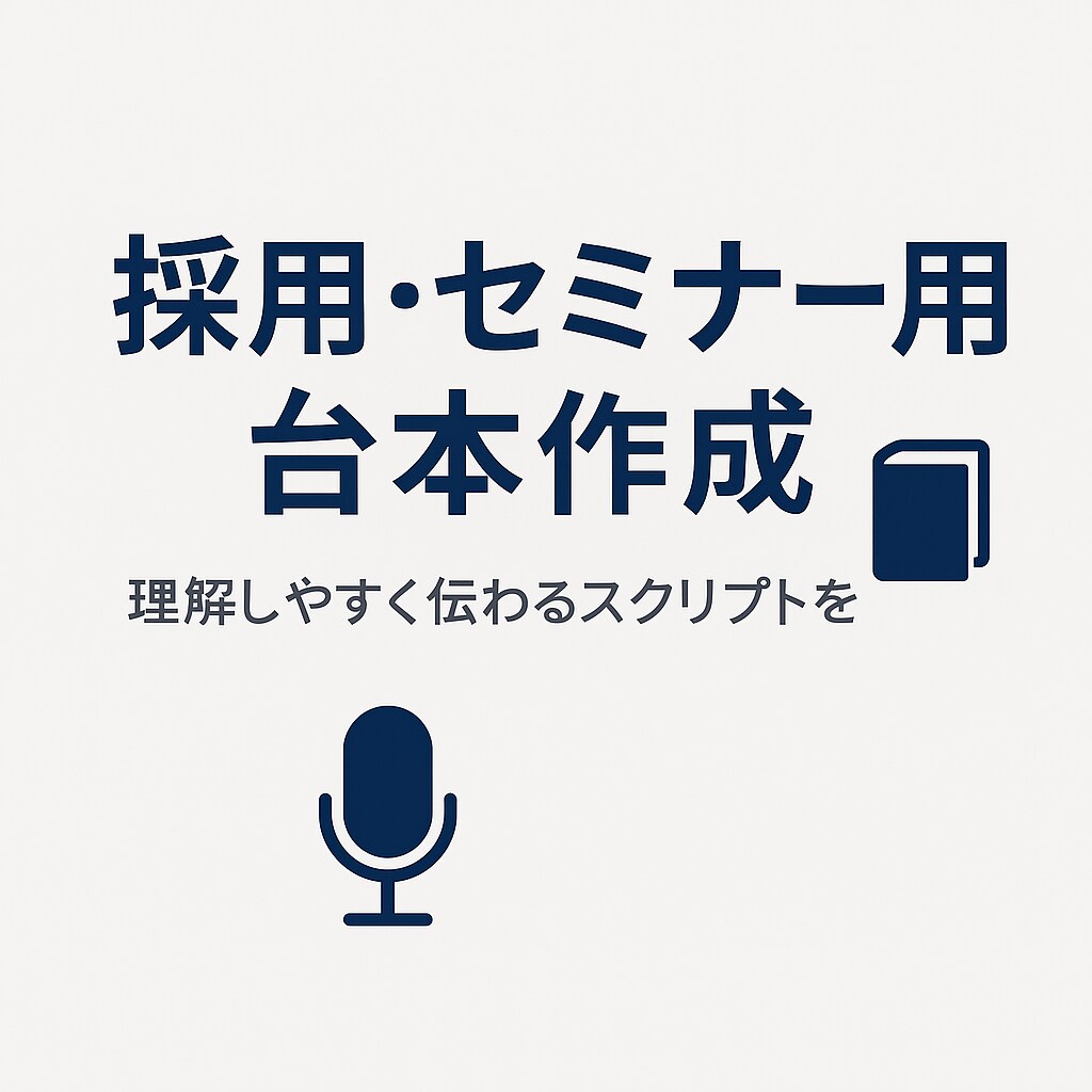 採用・企業向けスクリプト作成します 採用・セミナー動画向け台本を丁寧に作成 イメージ1