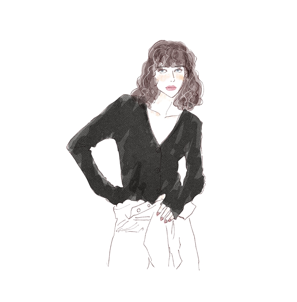 アンニュイで抜け感のあるイラスト描きます 商用OK/女性向き/オシャレデザイン向け イメージ5