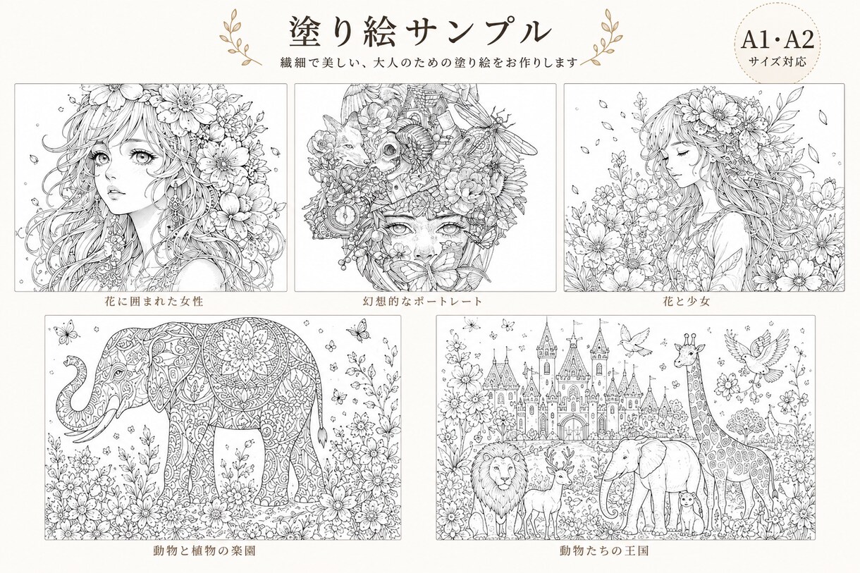 写真や画像をA2・A1サイズ塗り絵にします 迫力のサイズで思い出を形に！世界に一つだけの塗り絵 イメージ3