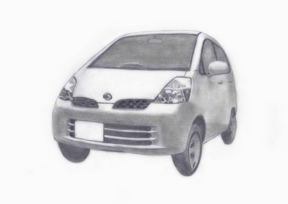お写真をもとに鉛筆画をお描きします 大切な愛車を温かみある線の絵に イメージ2