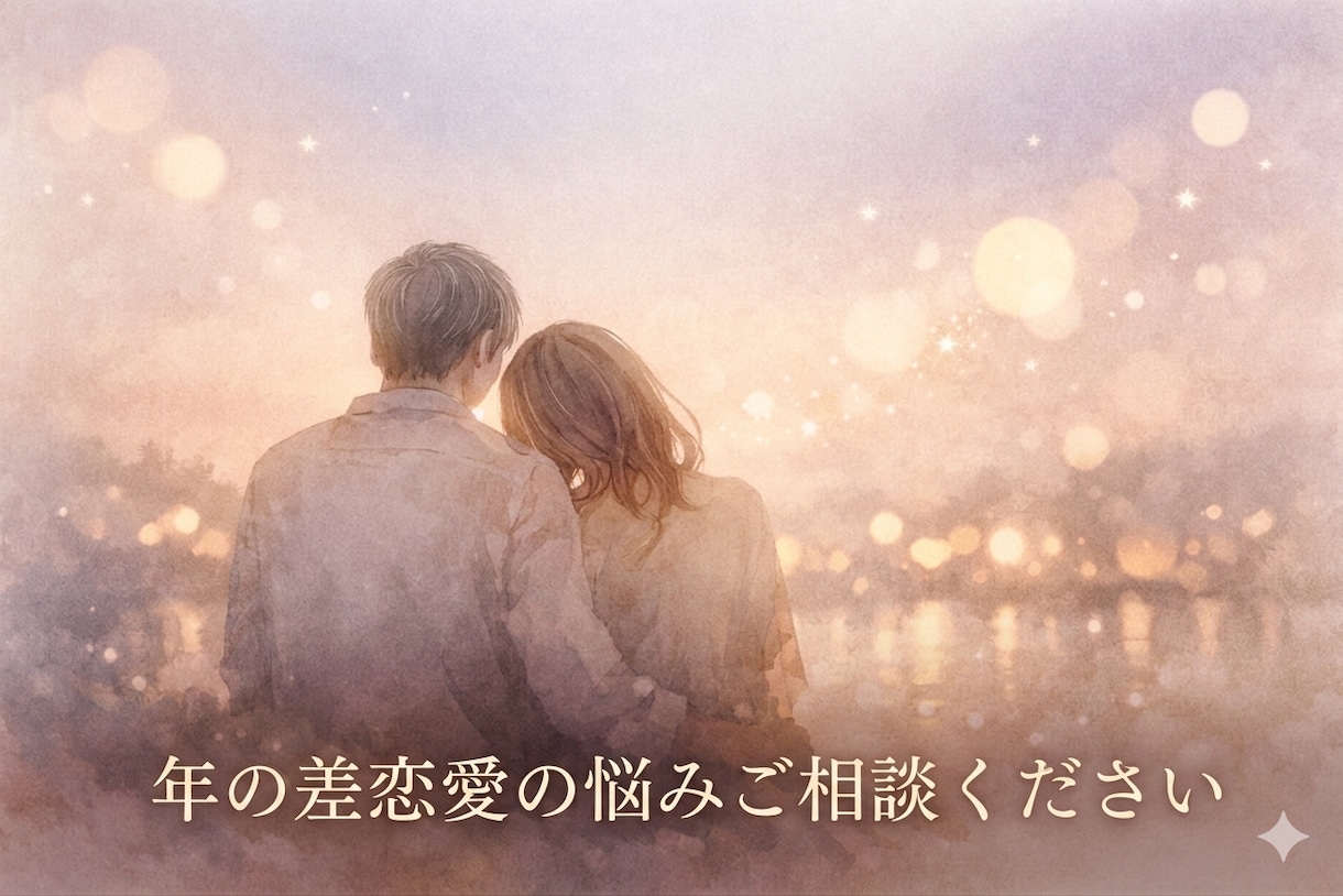 年の差恋愛の悩み、優しくお聞きします ​誰にも言えない。年の差恋愛のモヤモヤ、吐き出しませんか？ イメージ1