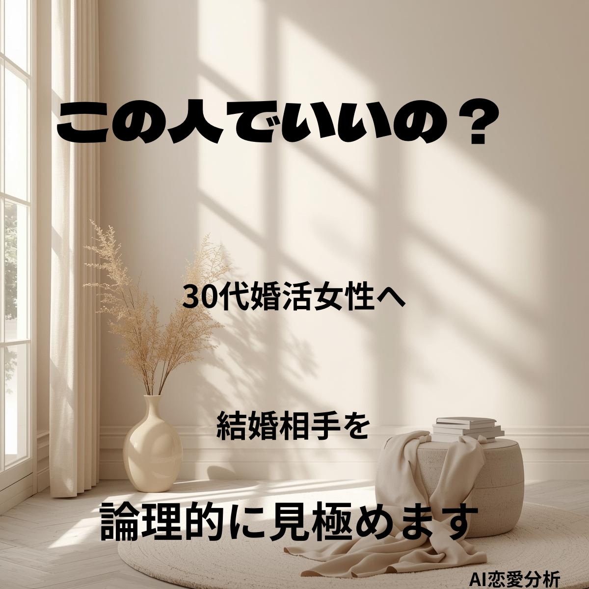 時間を無駄にしない婚活結婚相手を論理的に見極めます 恋愛で失敗しやすい人のためのAI思考分析レポート イメージ1