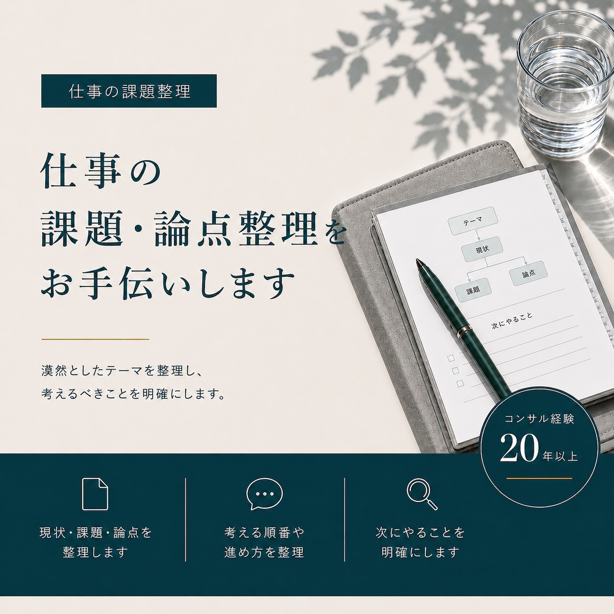 仕事の課題整理・論点整理をお手伝いします コンサル経験約20年｜漠然とした課題を一緒に整理 イメージ1