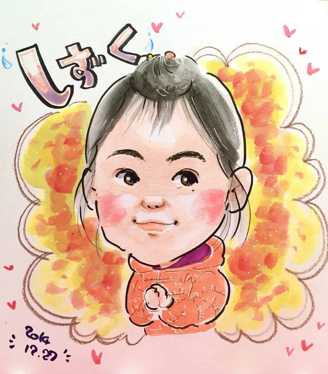 期間限定♪小色紙にお子様お描きします 限定価格＊ほんわかウキウキ画＊郵送 イメージ2