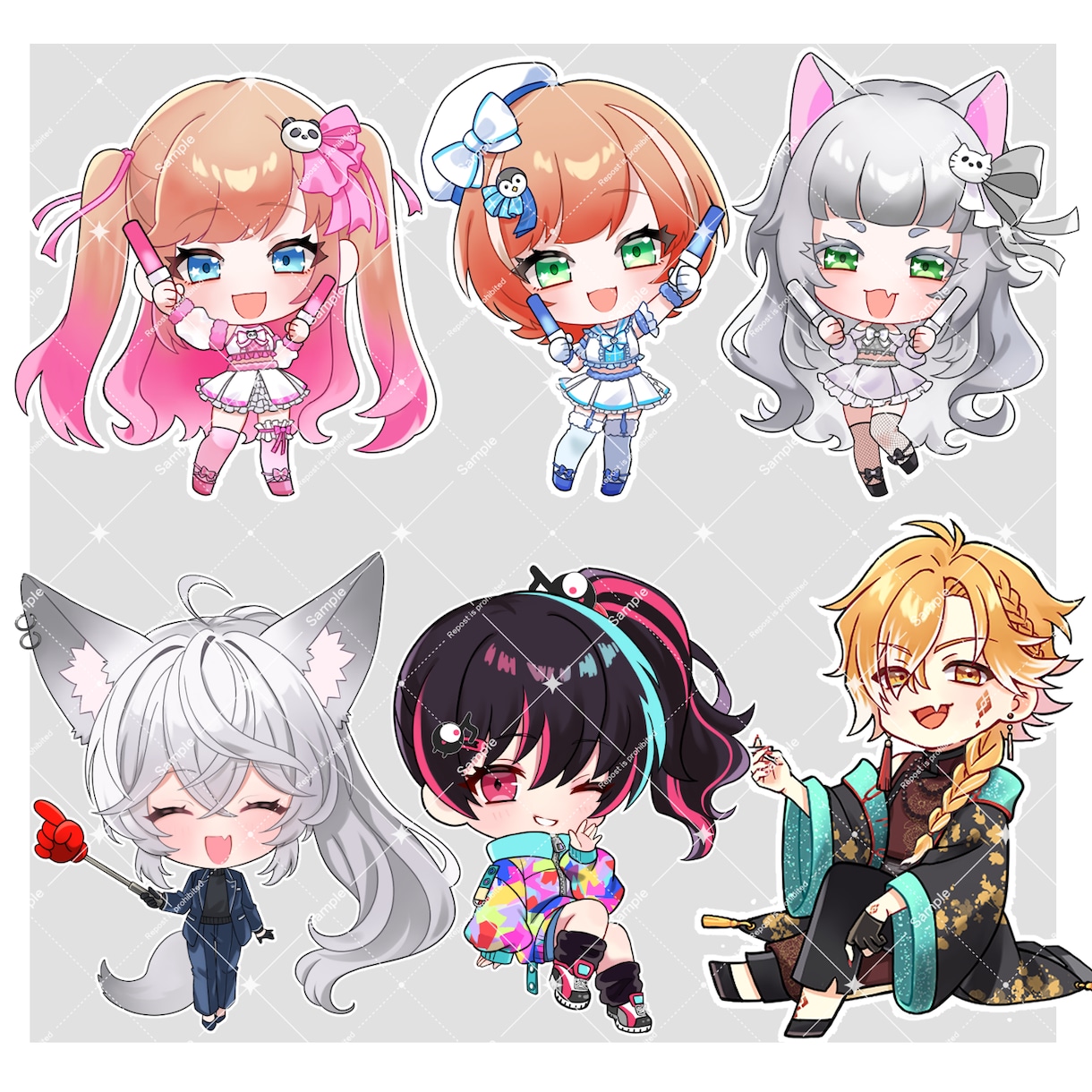 かわいいデフォルメミニキャラ描きます あなたのオリジナルキャラクターを可愛くデフォルメイラストに！ イメージ2
