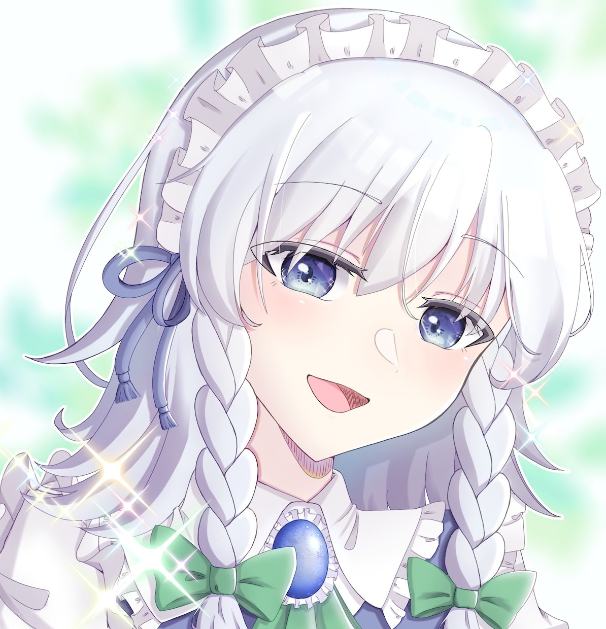 女の子のキャラクターイラストを描きます キラキラした透明感が得意です！寒色系はお任せください！ イメージ3