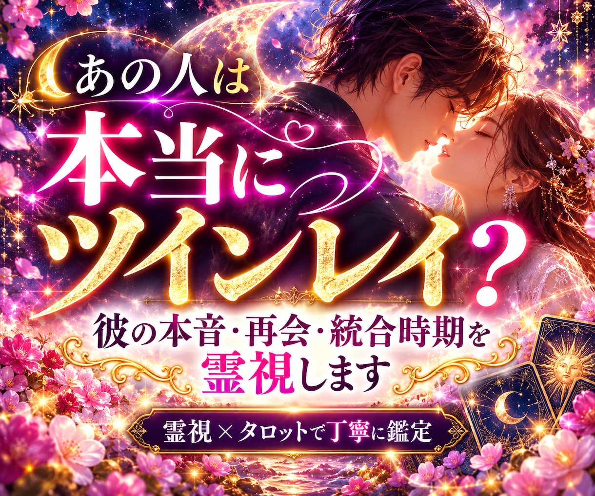 本当にツインレイ？魂の繋がりと統合時期を霊視します 彼の本音・サイレント期間・再会・統合まで丁寧に鑑定・魂の縁 イメージ1