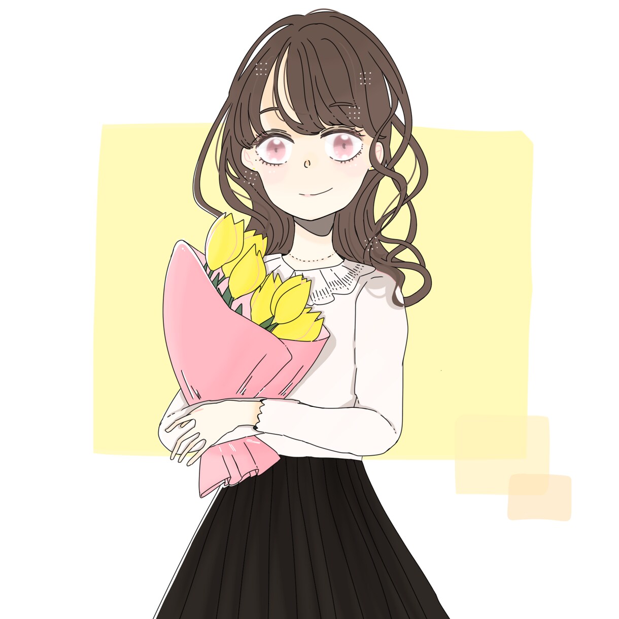 SNS用イラストアイコンを描きます 女の子のイラストです！！！！！ イメージ1