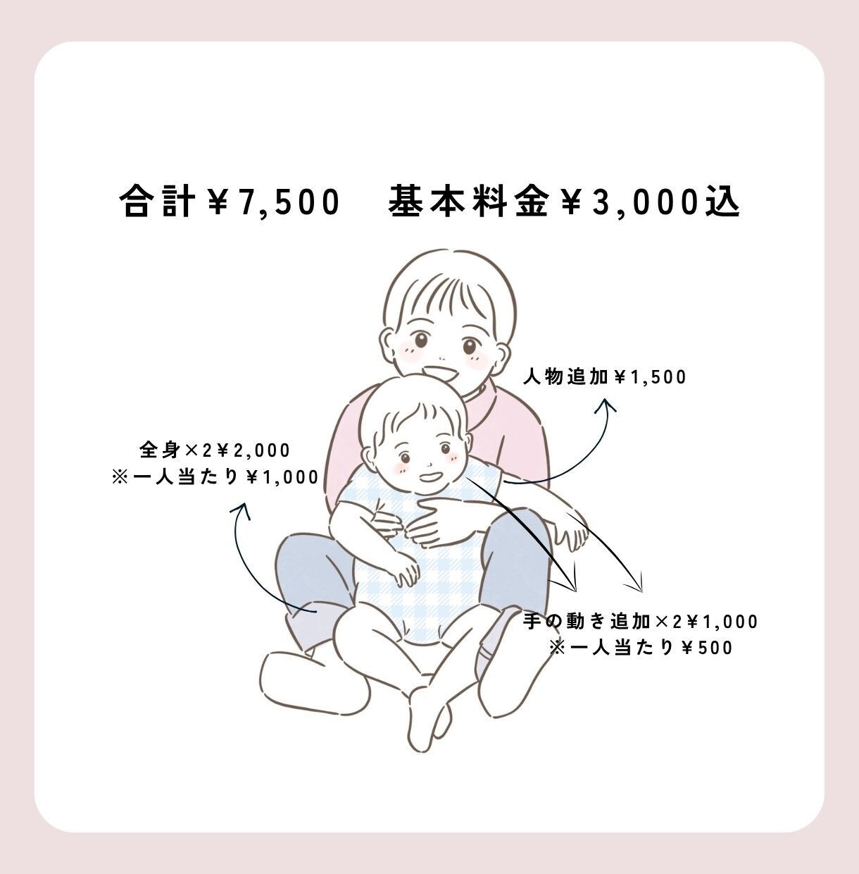 ふんわりした雰囲気のやさしい似顔絵描きます 初めての方も安心！ご要望に寄り添い丁寧にお描きします イメージ6