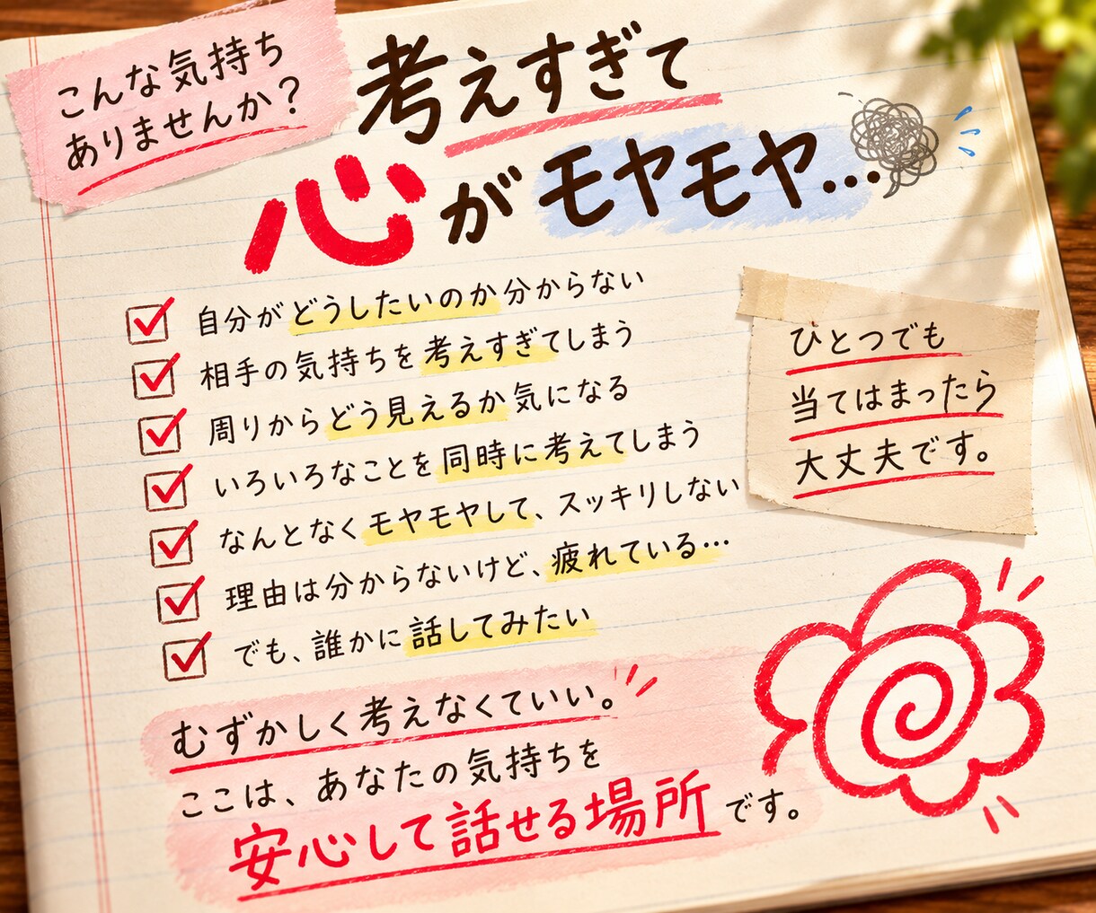 難しく考えすぎた心を小学生ドリルで紐解きます 短文でいい、ひらがなでもいい｜大人の心に赤ペン花丸 イメージ6