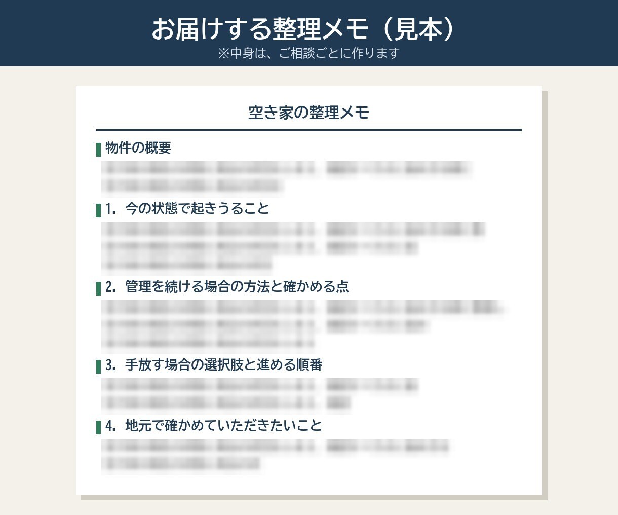 遠方の空き家、守り方と手放し方を整理します 草刈り・見回りを自分で行う現役の管理業者が対応 イメージ4