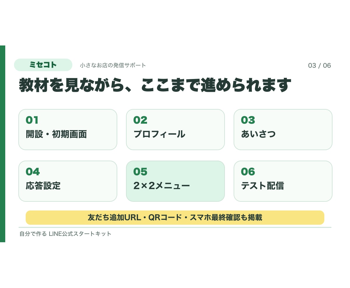 LINE公式を自分で始める方法を教えます 画像付き32ページ教材と7日間の質問対応 イメージ3