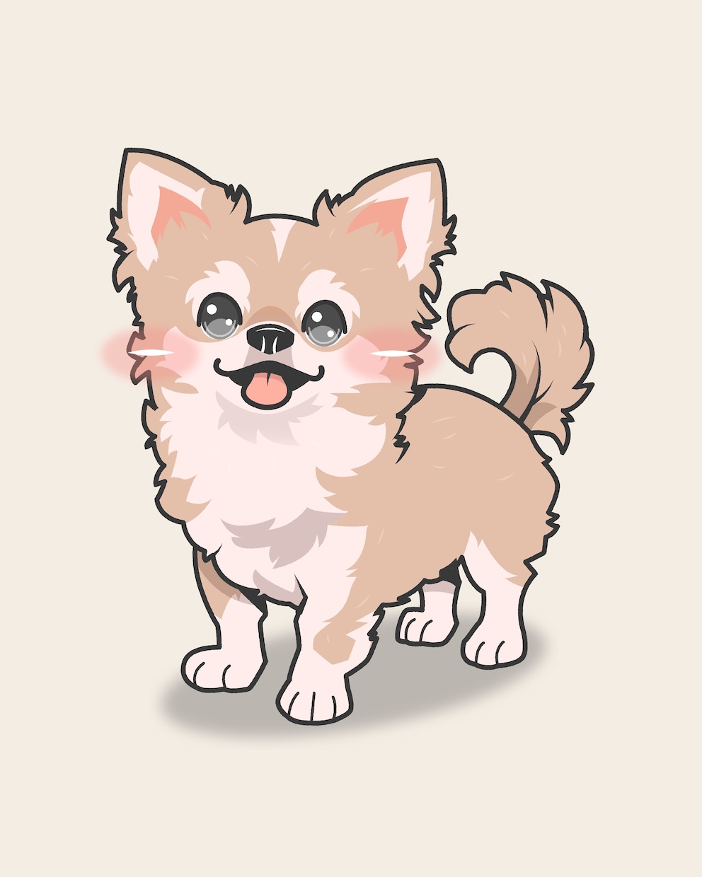 犬の似顔絵をシンプルで可愛く描きます 愛犬をやさしいタッチでイラストにします イメージ3