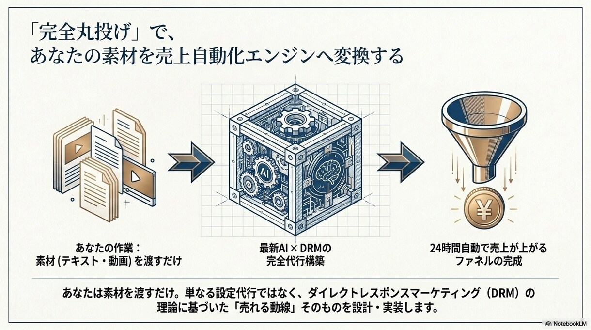 丸投げUTAGE×Stripe自動ファネル作ります DRM×最新AIで集客から決済・配信まで完全自動化！ イメージ3