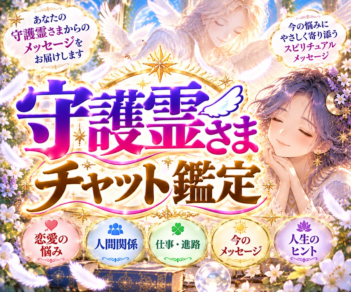 あなたが知りたい守護霊さまからのメッセージ届けます 悩みや不安に向き合う、時間無制限のジャンル自由チャット鑑定✨ イメージ6